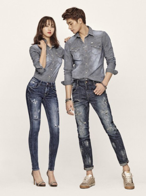 Rising Stars Sung Hoon And Ryu Hye Young Pose For Buckaroo S S S Collection K Pop World